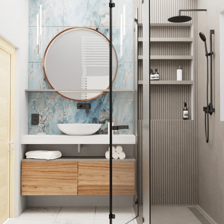 Tranquil Aqua-Inspired Suite