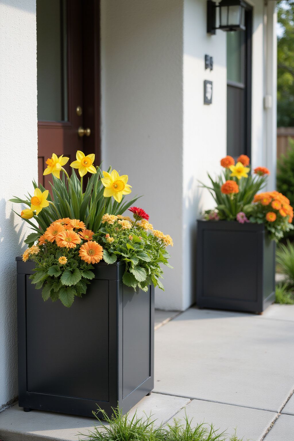 Utilize Planters with Seasonal Flowers