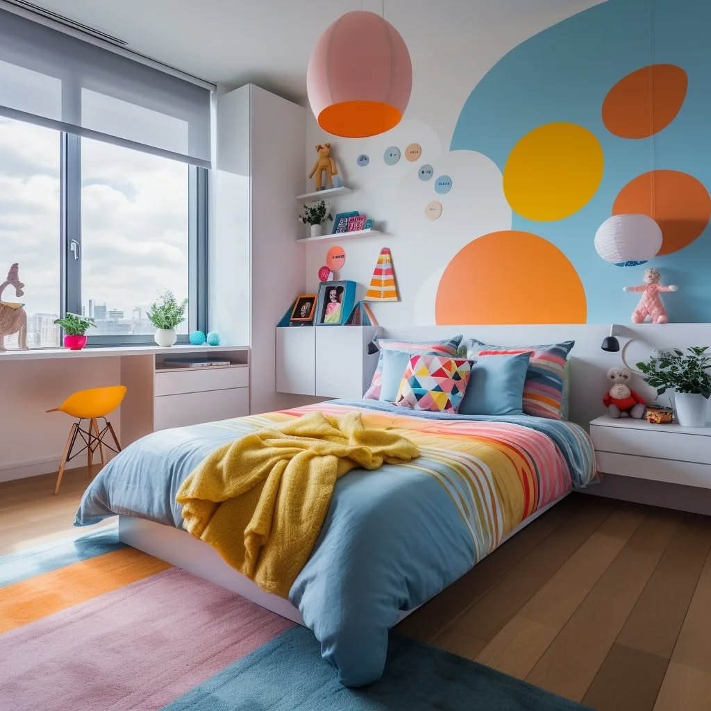 Vibrant Geometric Circle Design