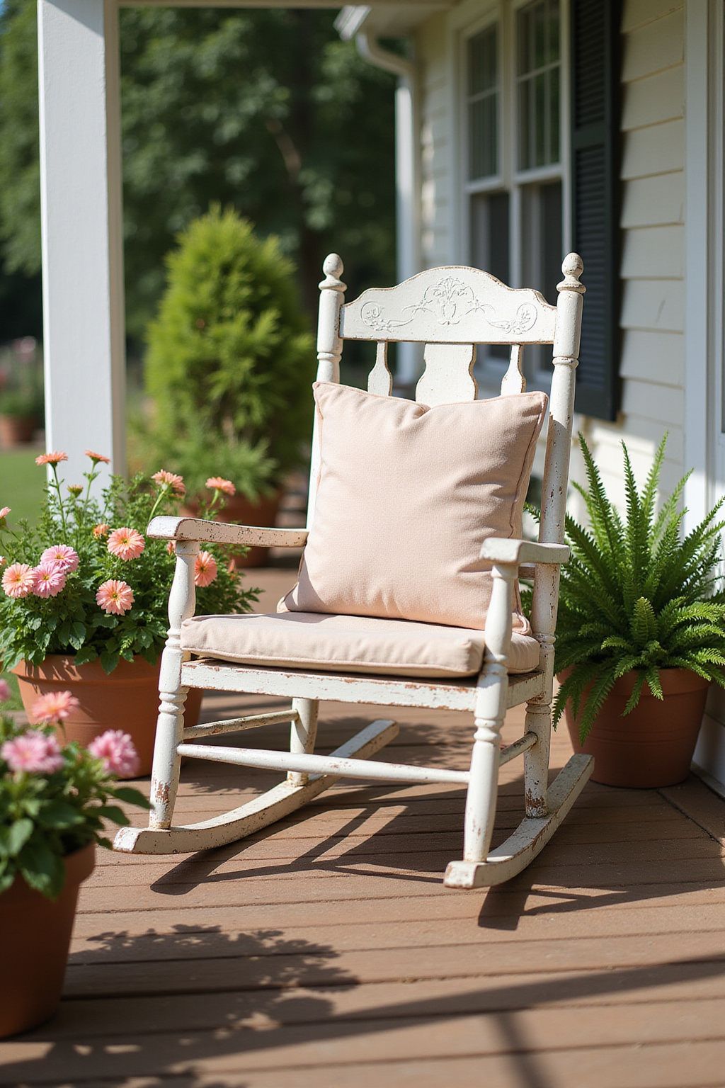 Vintage-Style Rocking Chair