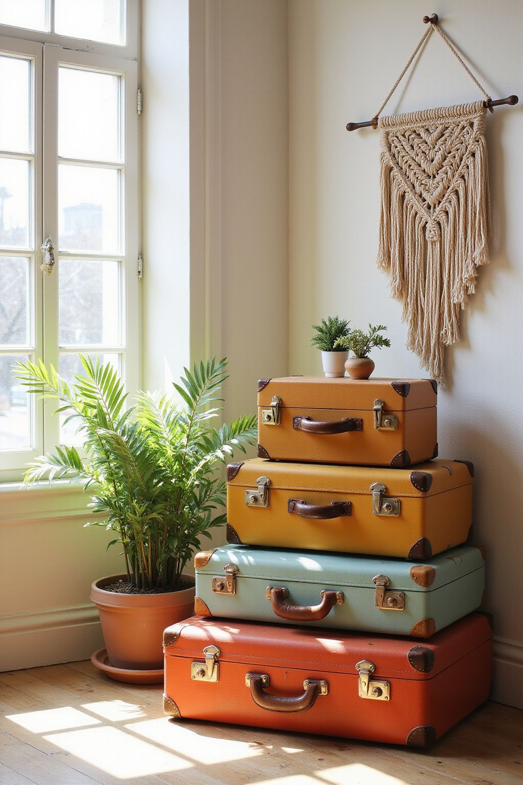 Vintage Suitcases as Decor