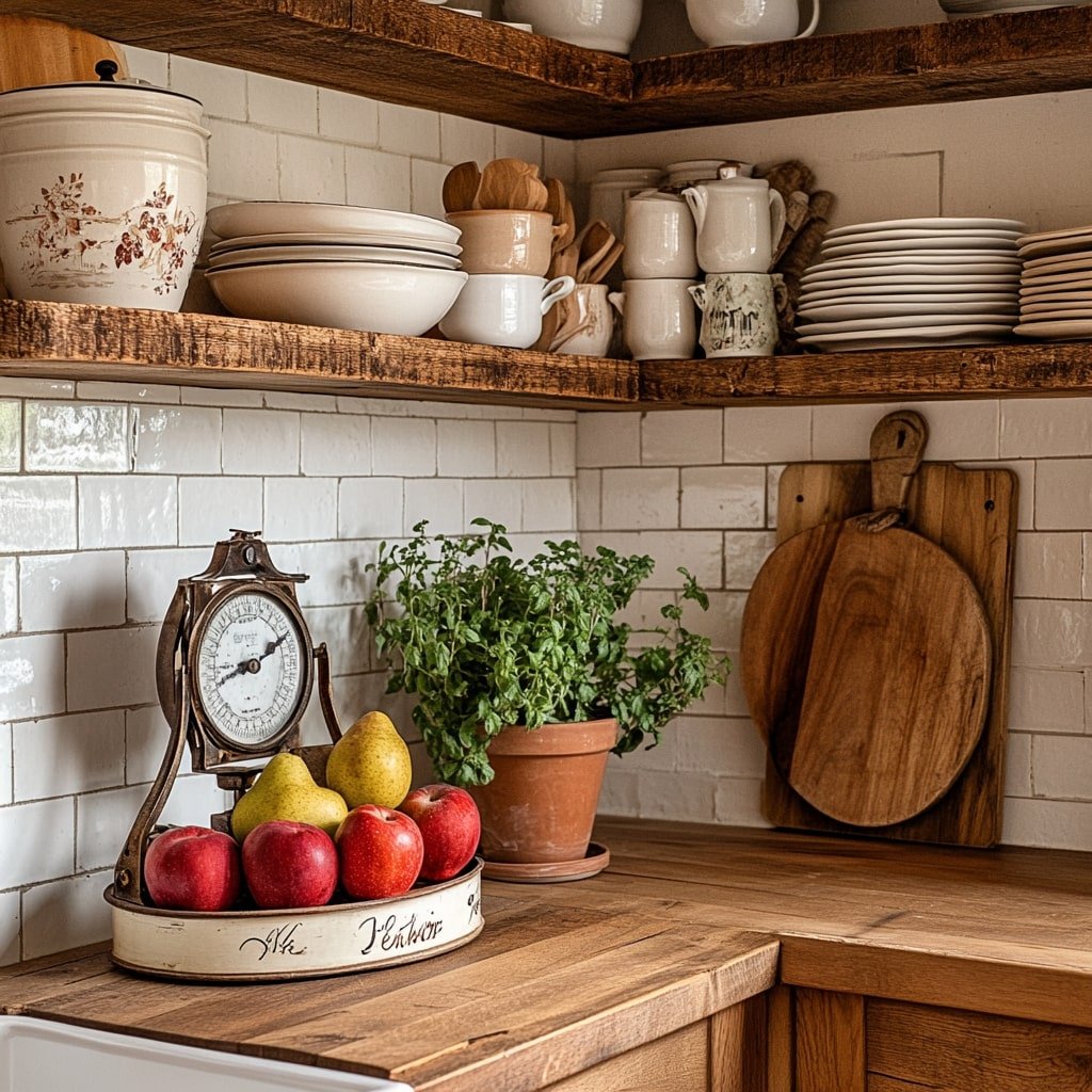 Charming Rustic Counter Accents