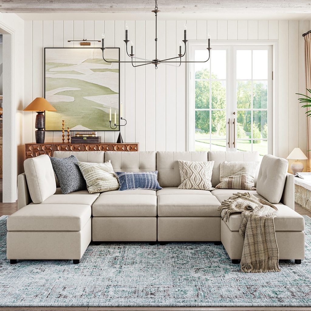 Coastal Family Room Design
