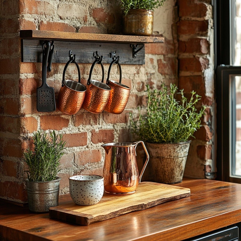Copper and Wood Fusion Corner