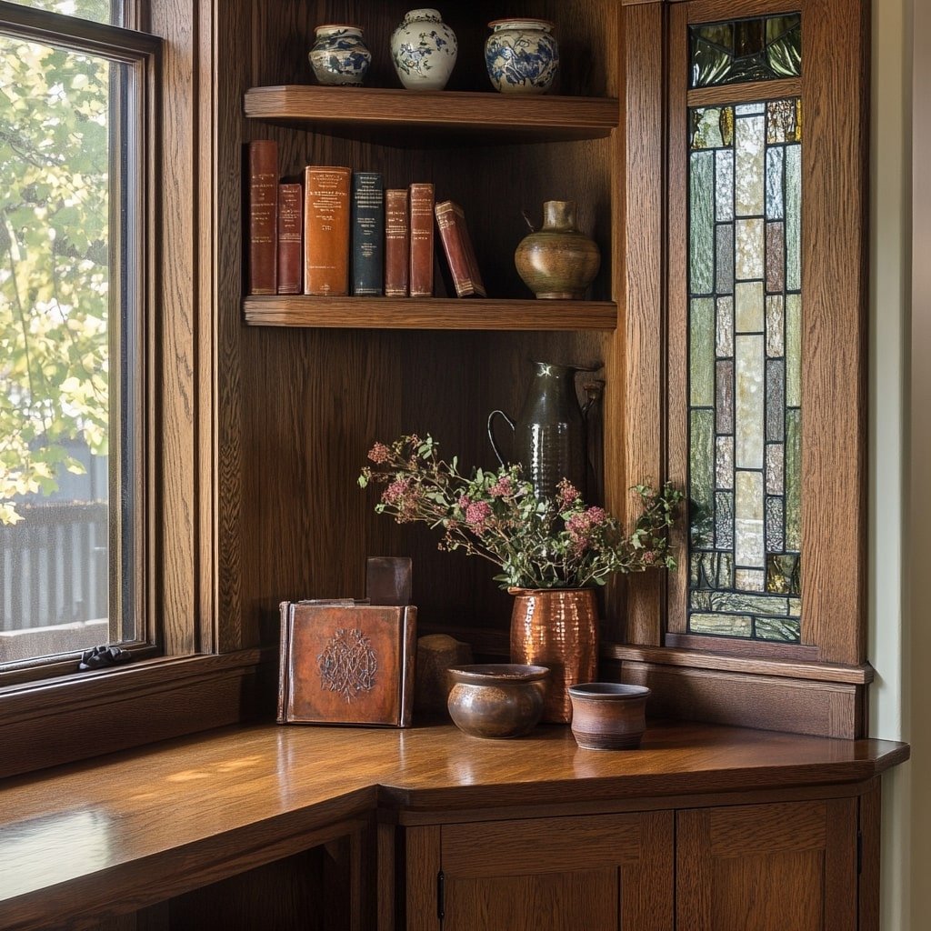 Craftsman Built-in Display Corner