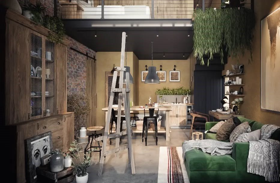 Creative Industrial Loft Design