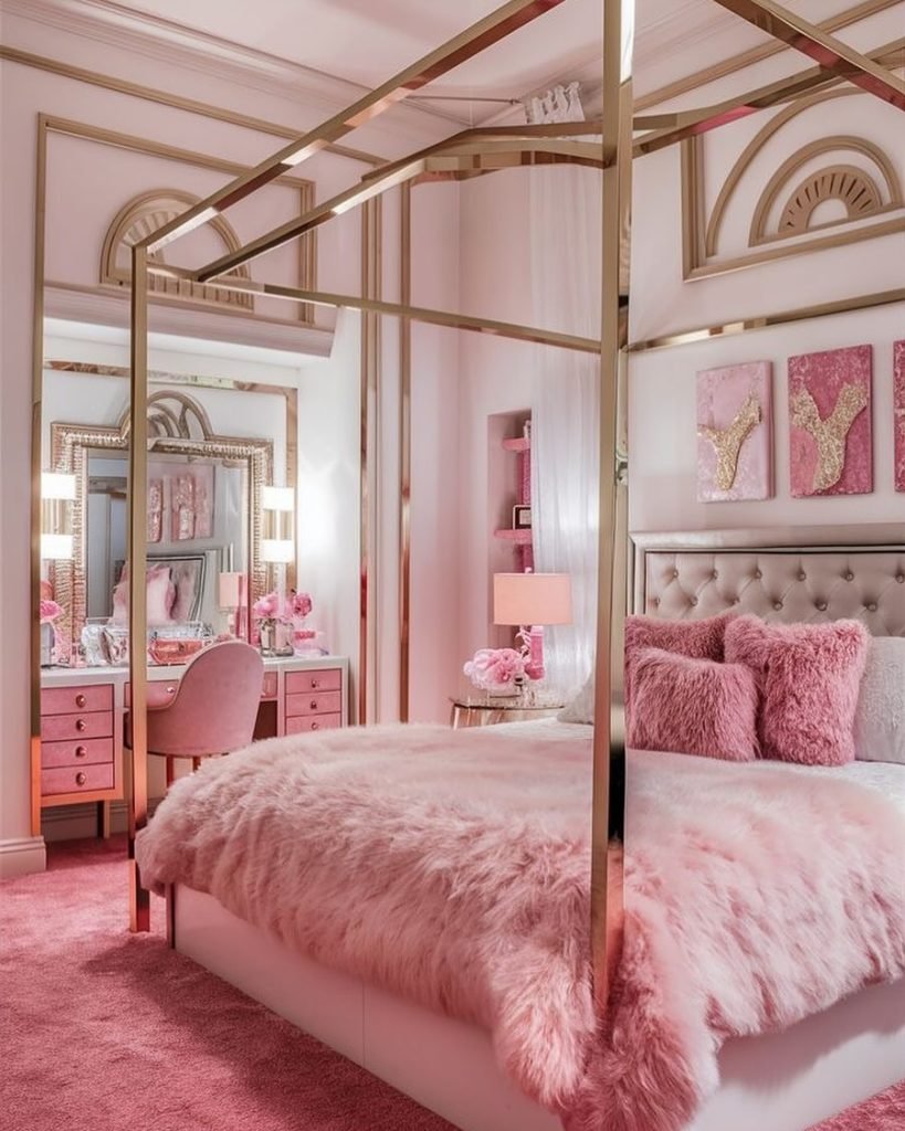 Elegant Pink Canopy Retreat