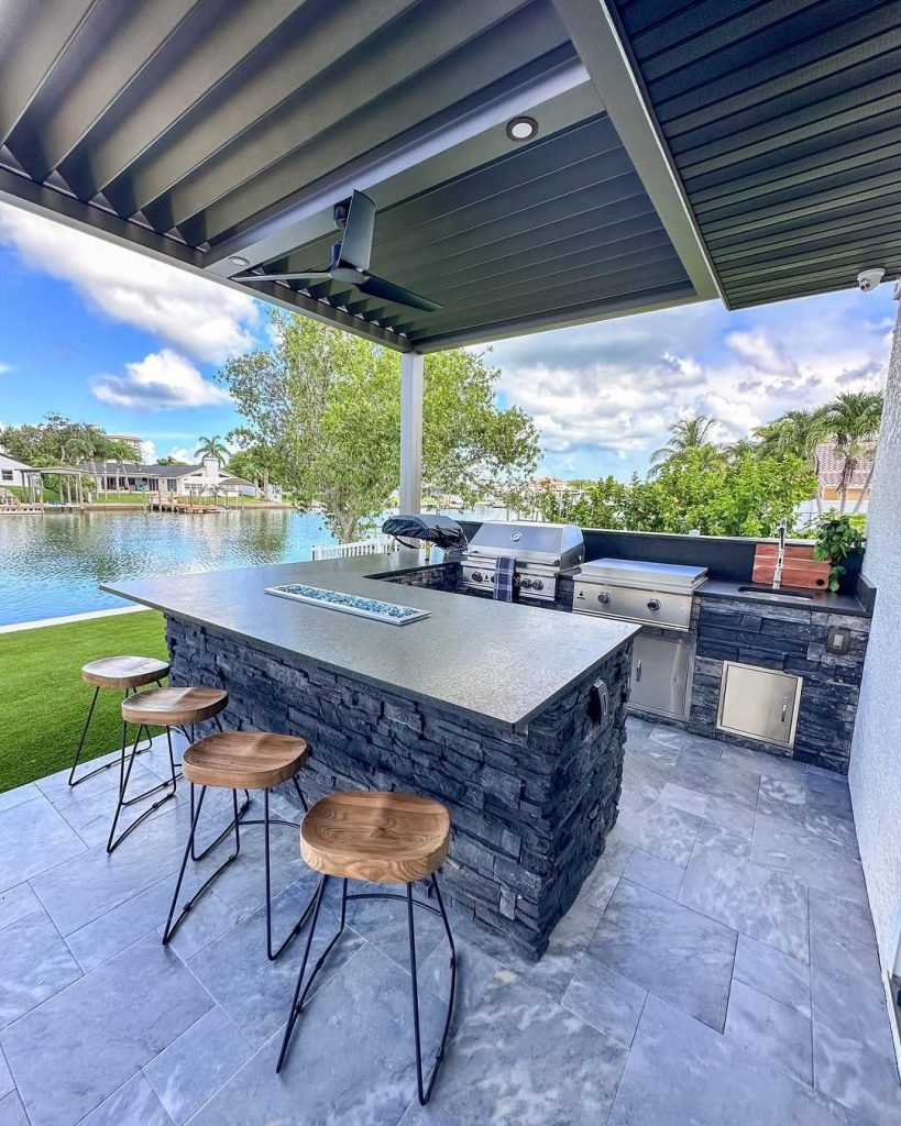 Fire Feature for Lakefront Gatherings