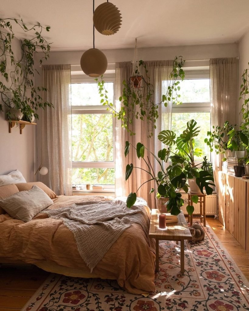 Lush Bohemian Bedroom Retreat
