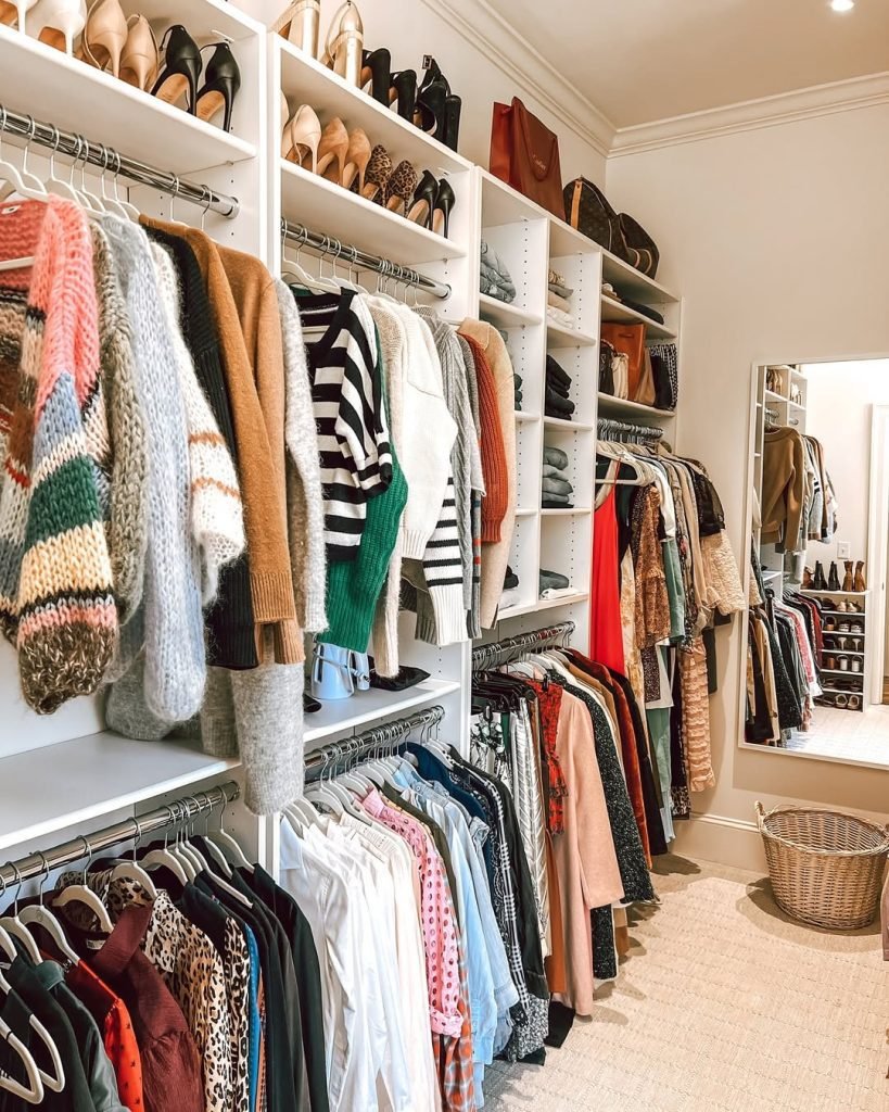 Organized Colorful Closet System