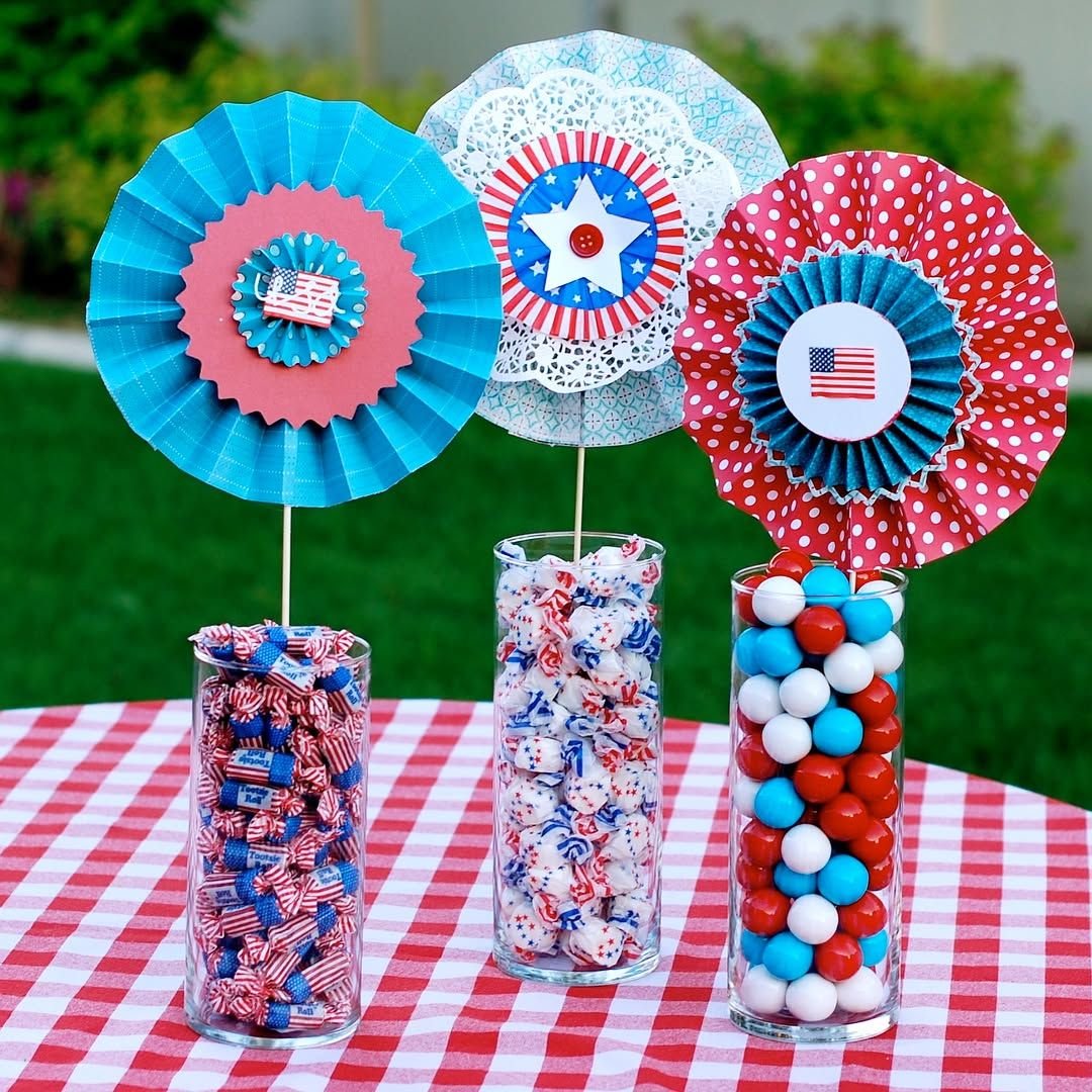 Patriotic Candy Centerpieces