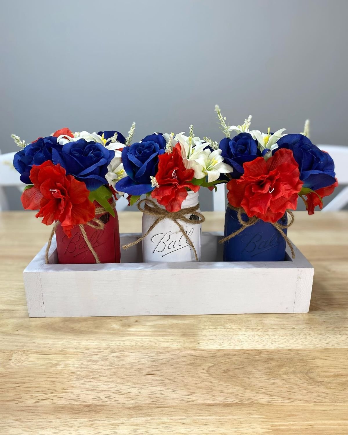Patriotic Mason Jar Decor
