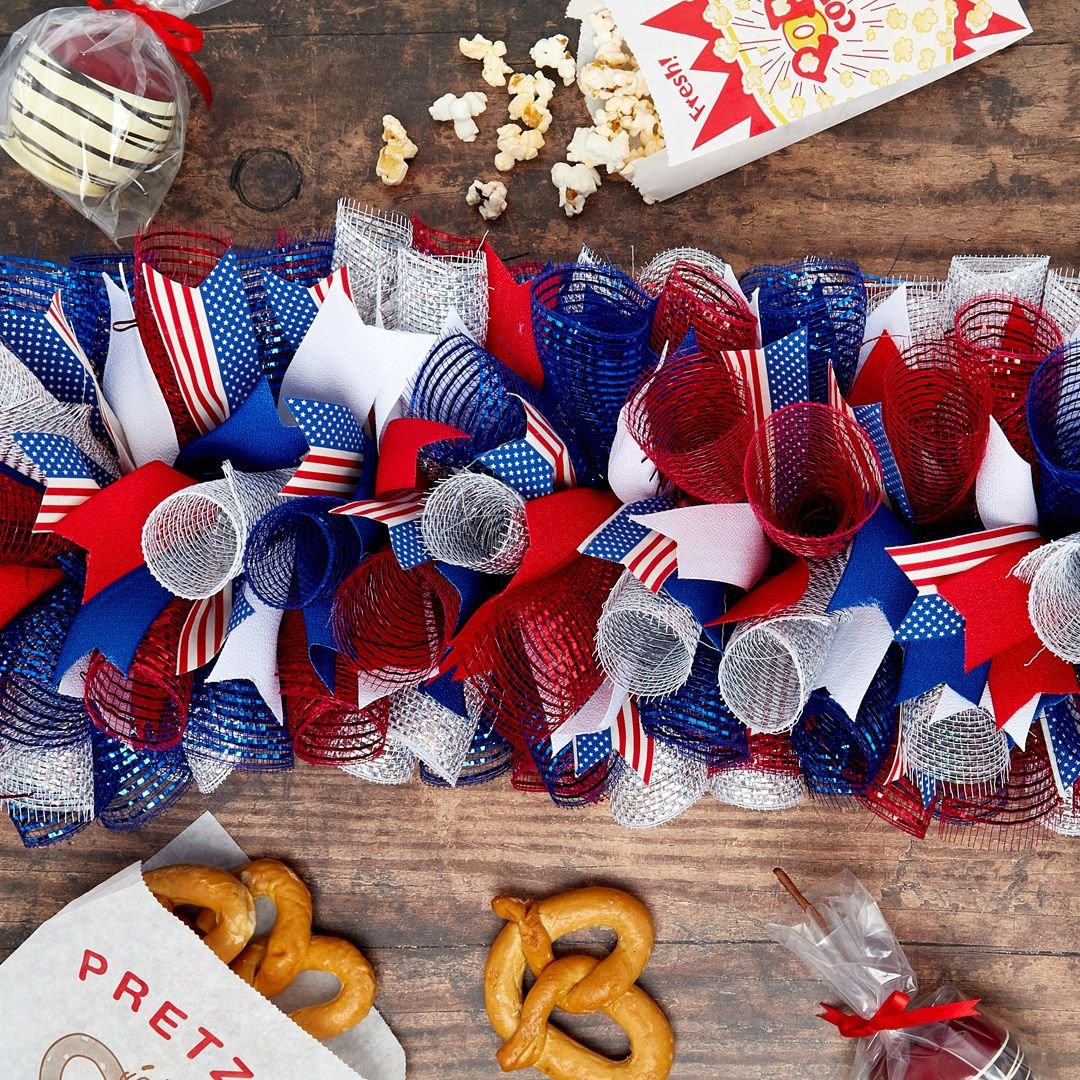 Patriotic Mesh Table Runner