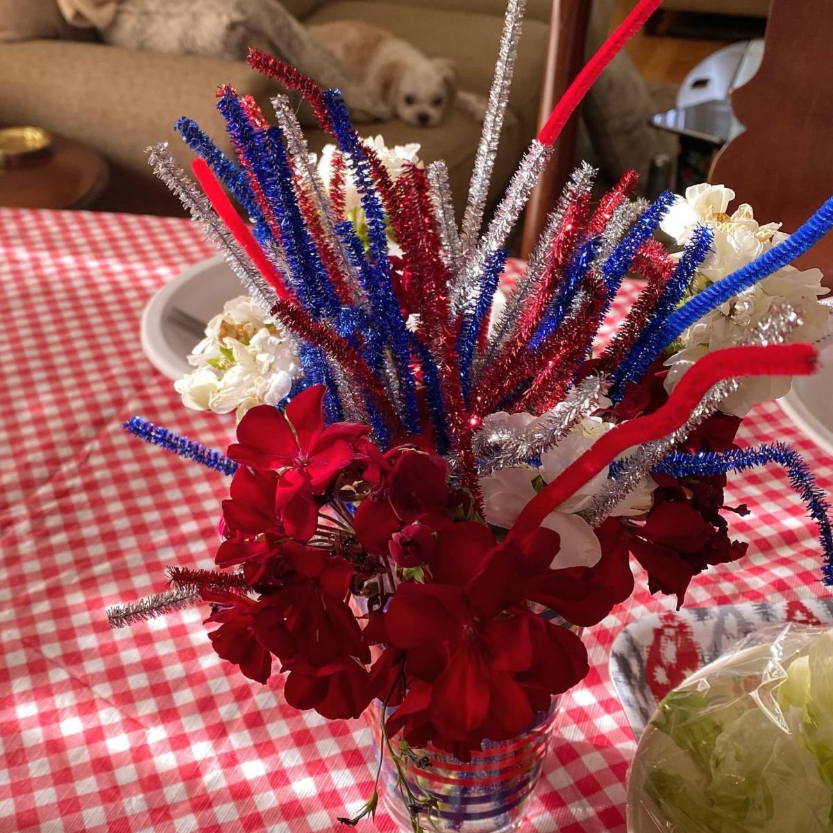 Patriotic Pipe Cleaner Flowers