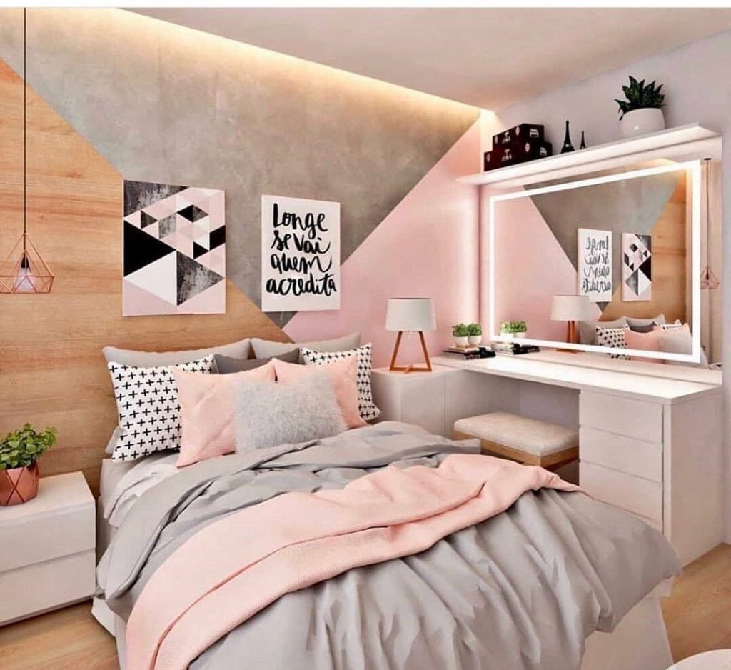 Pink Minimalist Study Space