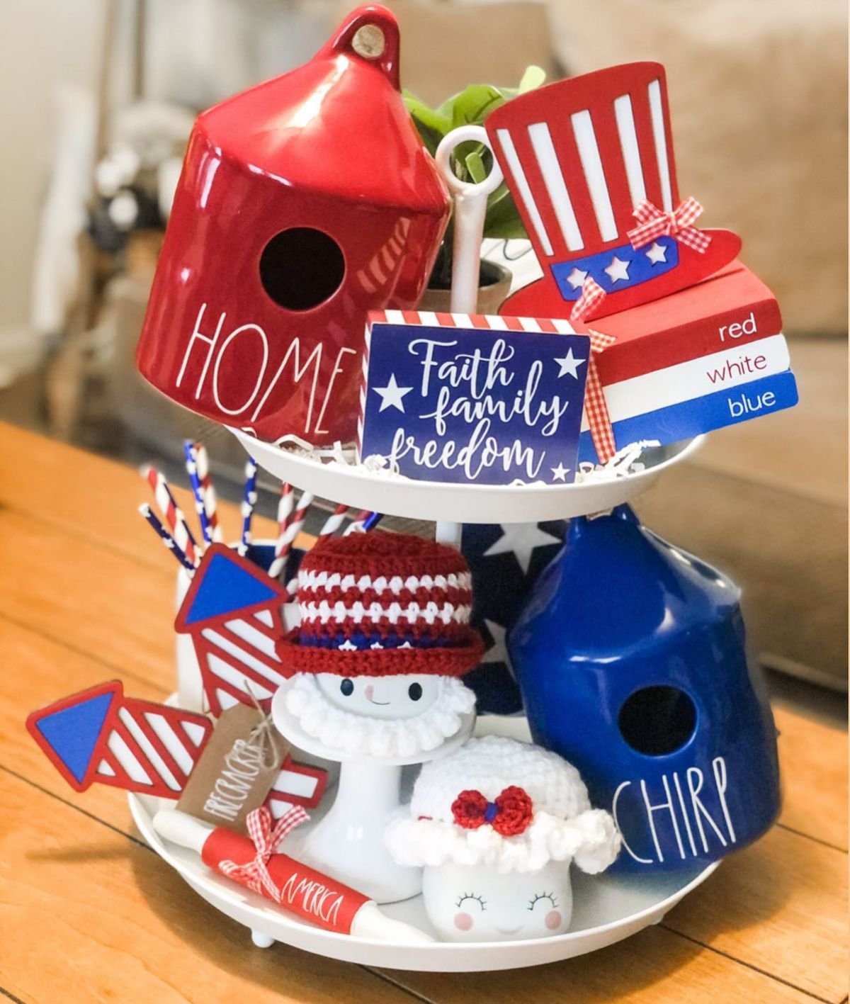 Red, White, and Blue Display