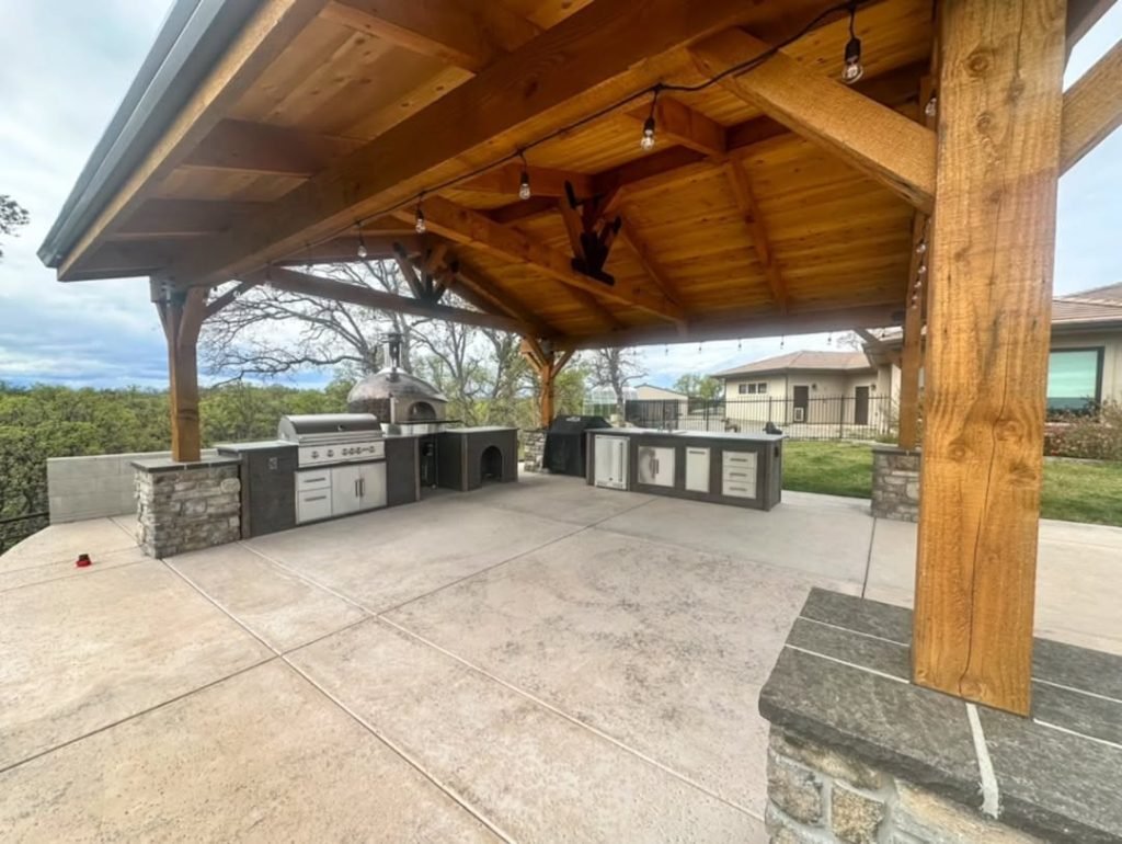 Timber Frame Outdoor Cooking Area