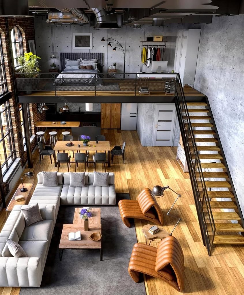 Vertical Industrial Loft Design