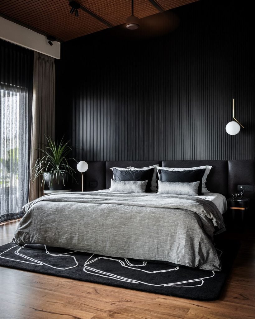 Wood Ceiling with Dark Accents