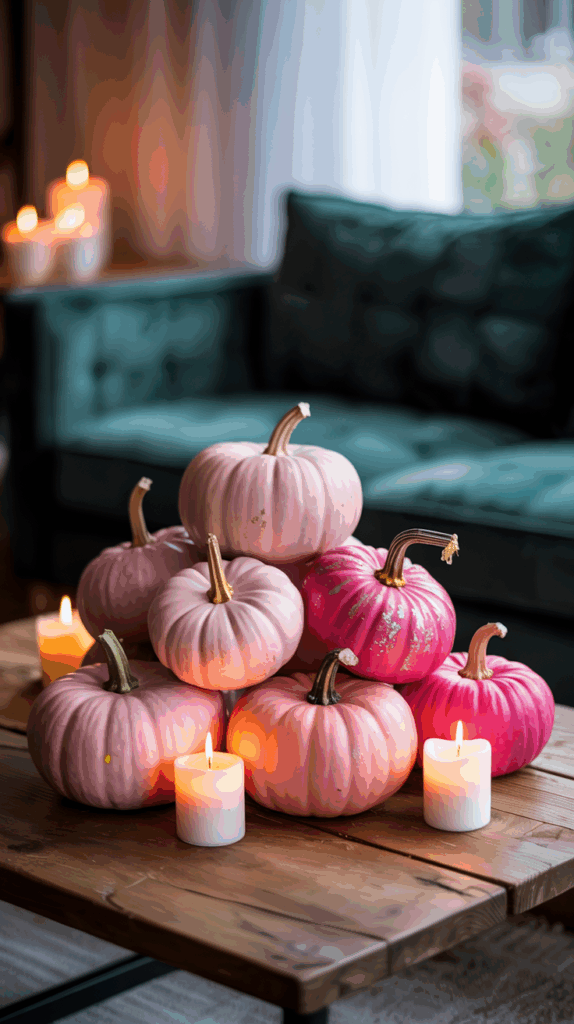 Pink Pumpkin Decor