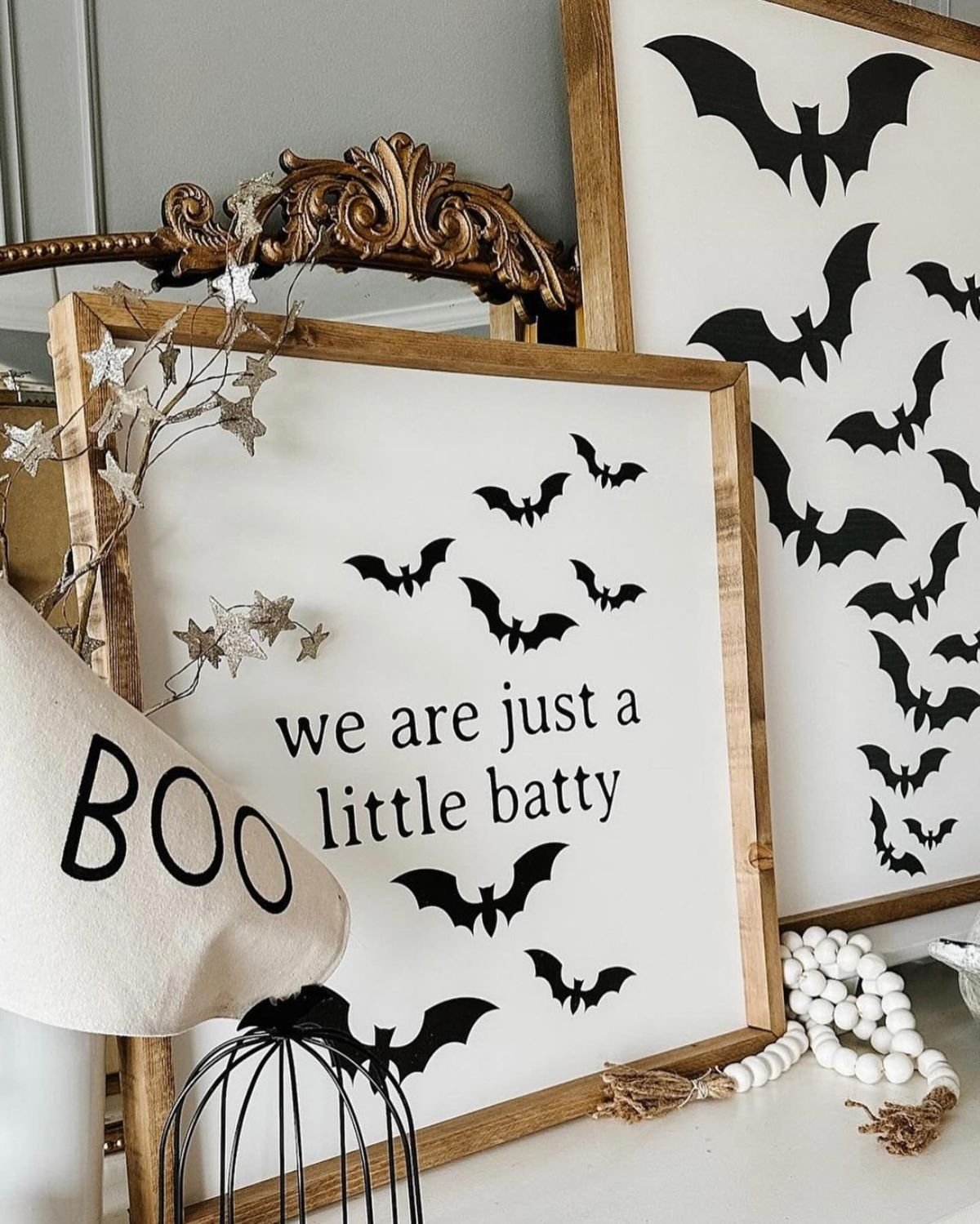 Bat-Themed Indoor Sign