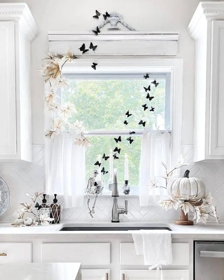 Black Butterfly Window Decor