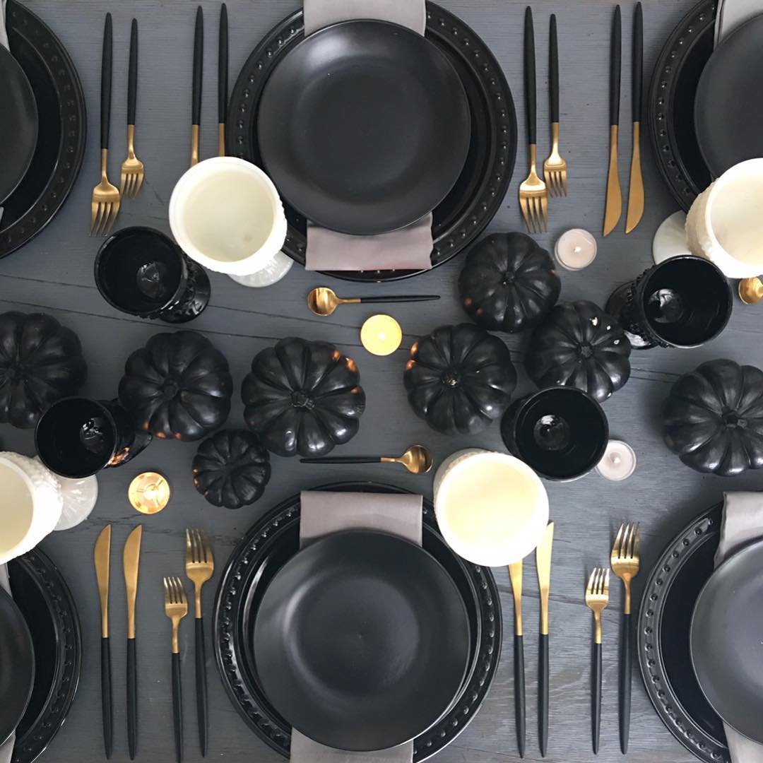 Black Tablescape Elements