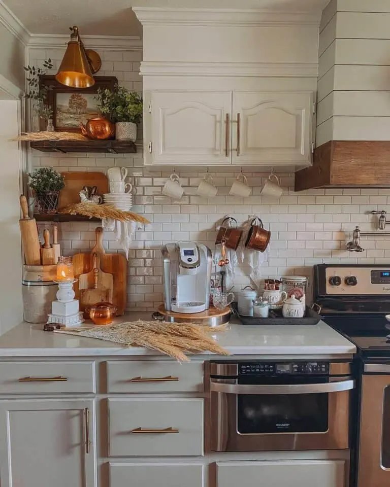 Candlelit Kitchen Corner Decor