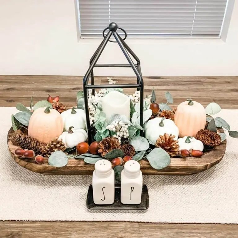 Charming Fall Lantern Display