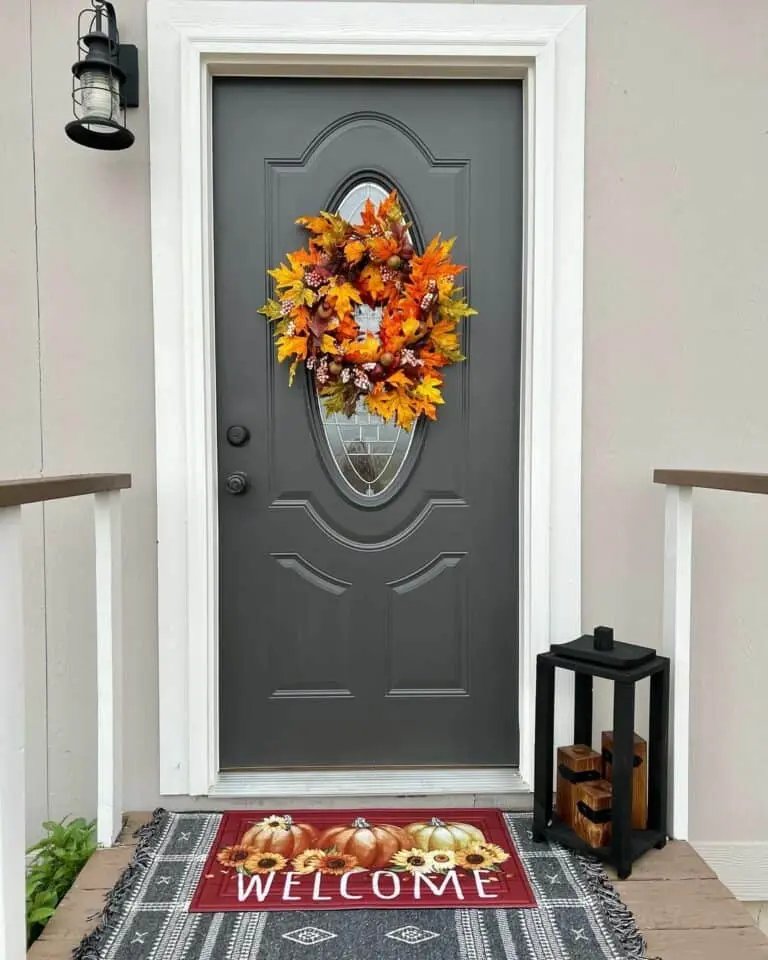Colorful Fall Door Decor