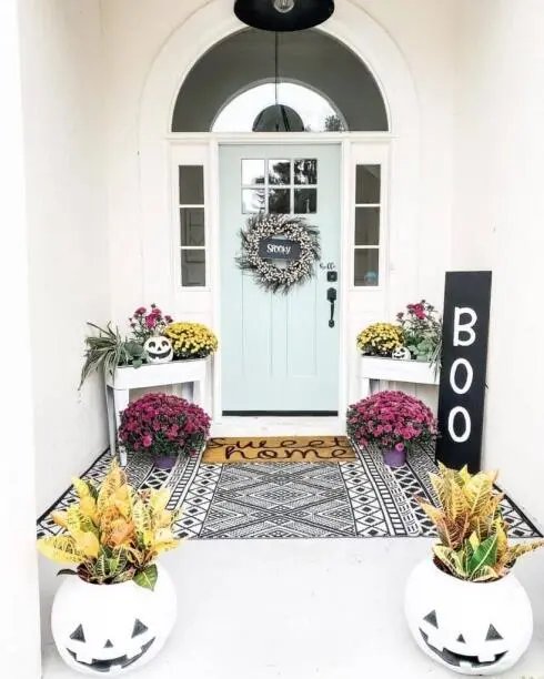 Colorful Halloween Porch Décor
