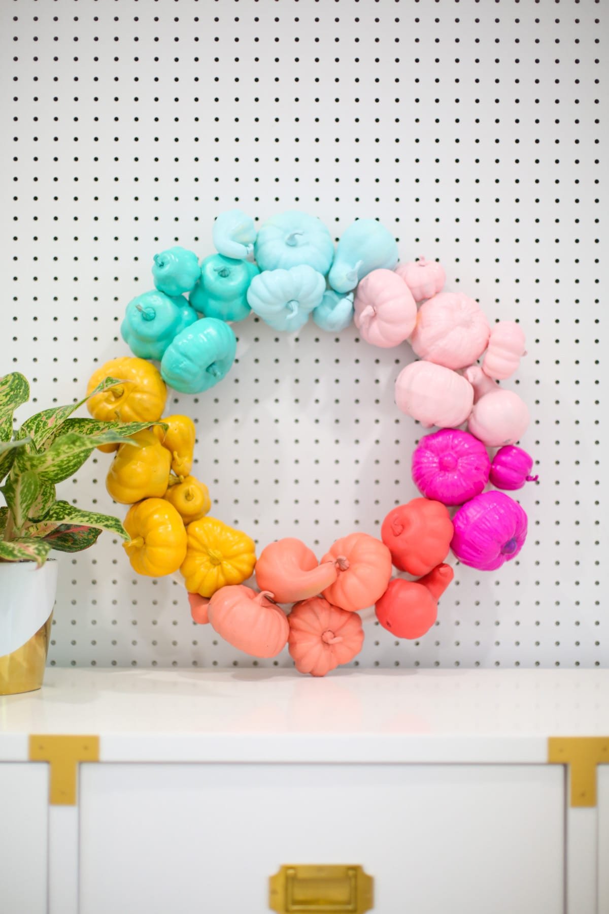 Colorful Pumpkin Wreath