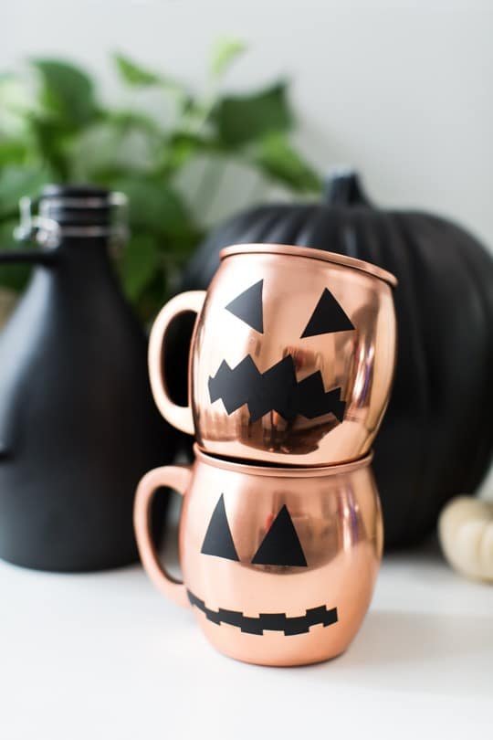 Copper Pumpkin Mugs Craft