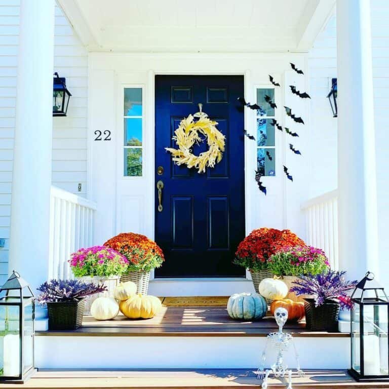 Corn Husk Wreath Display