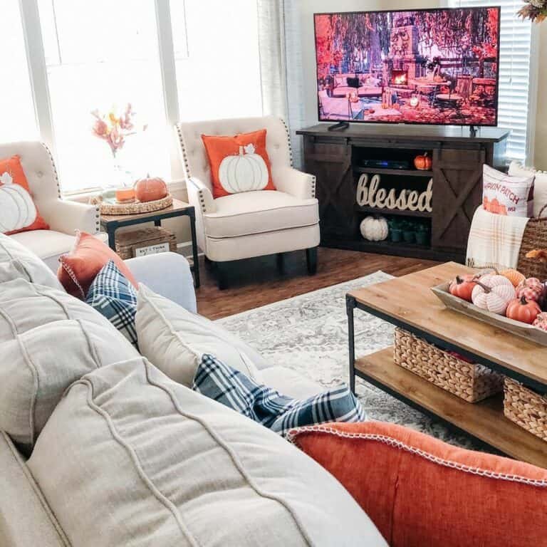 Cozy Autumn Living Room Decor