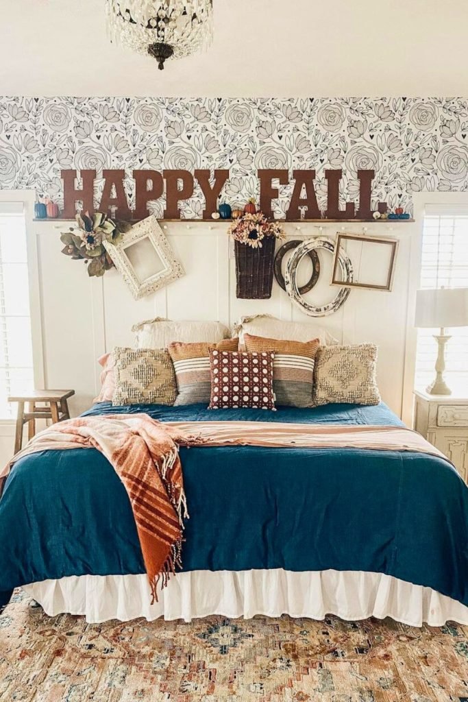 Cozy Eclectic Autumn Bedroom