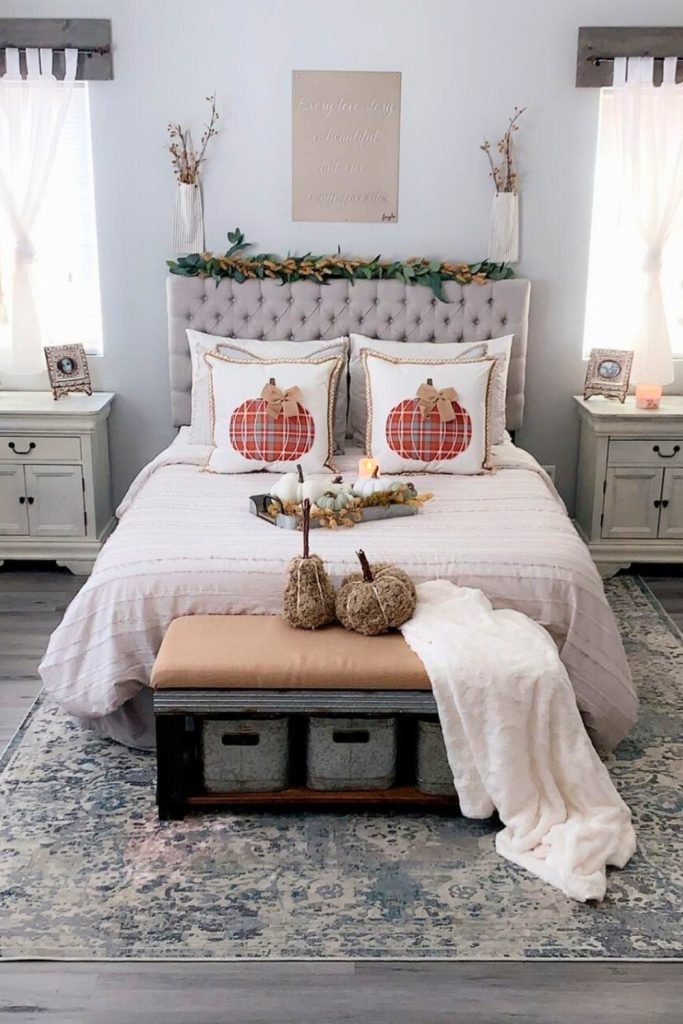 Cozy Rustic Pumpkin Bedroom