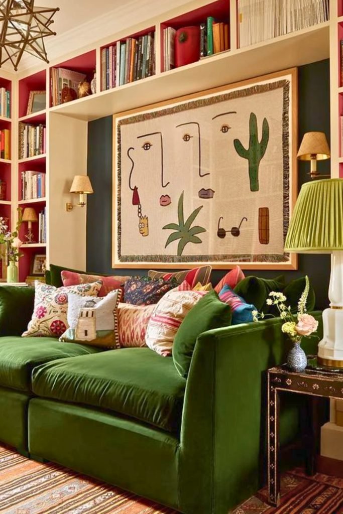 Cozy Velvet Sofa Nook