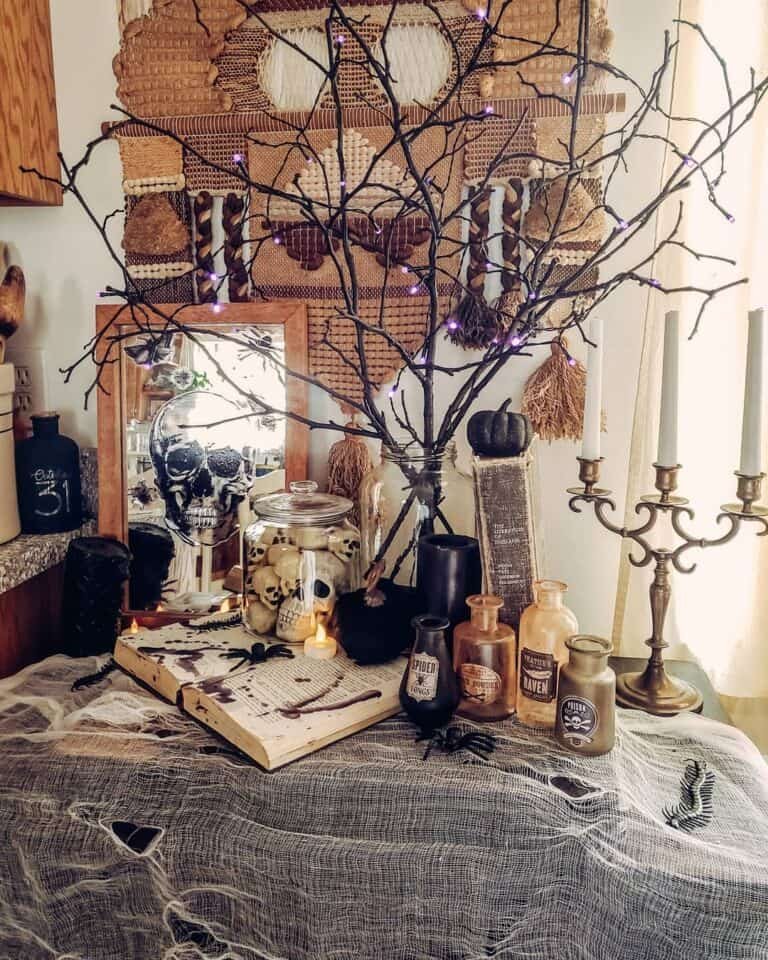Creepy Cobweb Table Setting