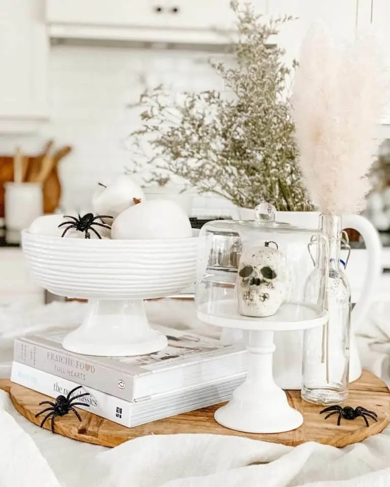 Creepy White Tray Display