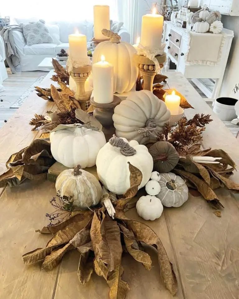 Dried Leaves and Pumpkins