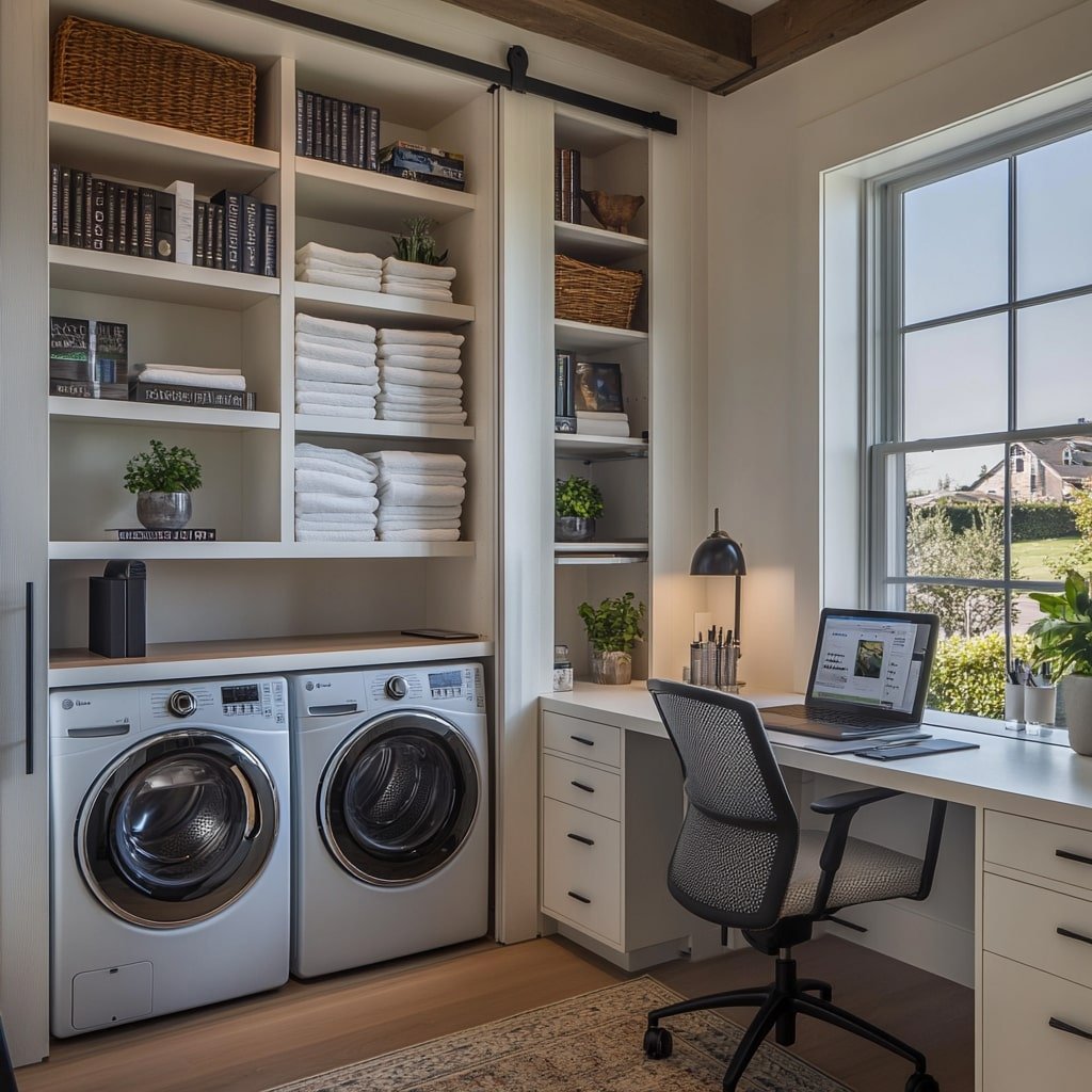Dual-Function Office Laundry Space