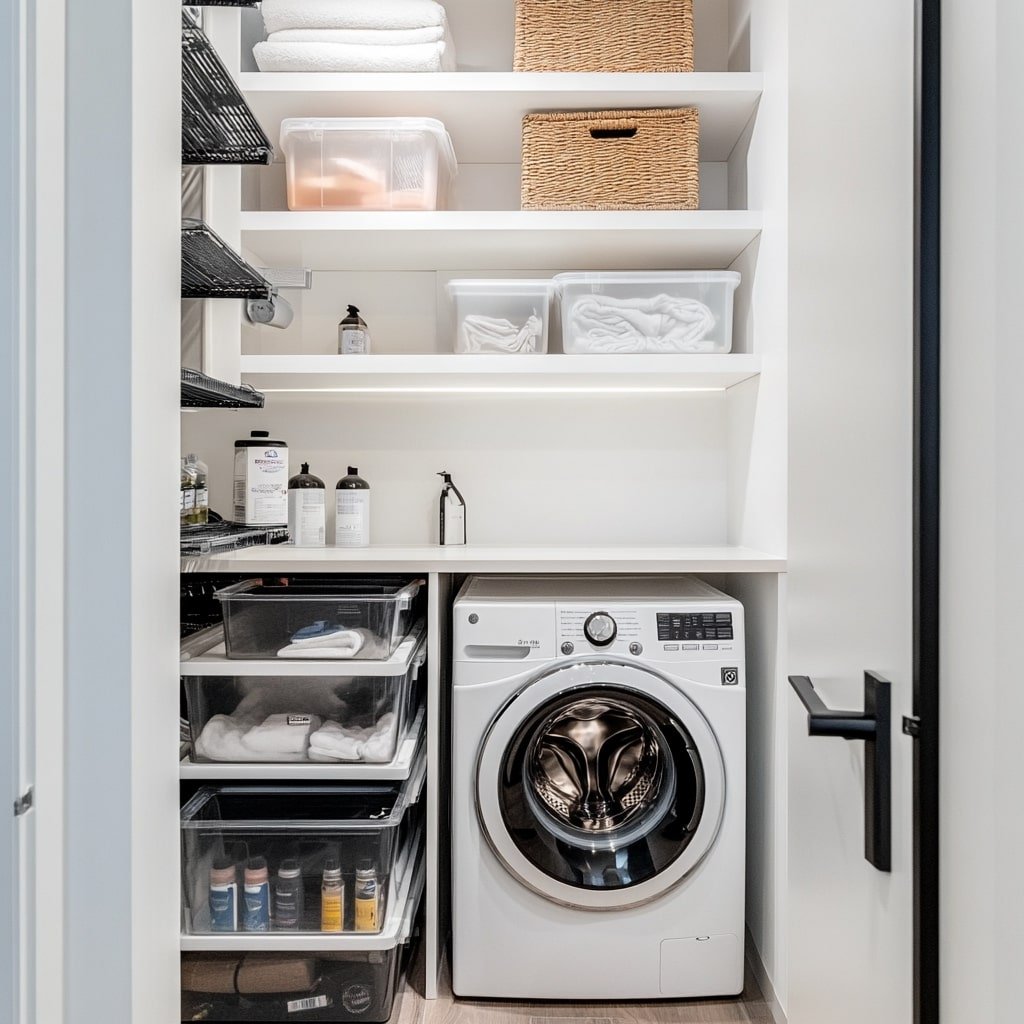 Efficient Laundry Closet Organization
