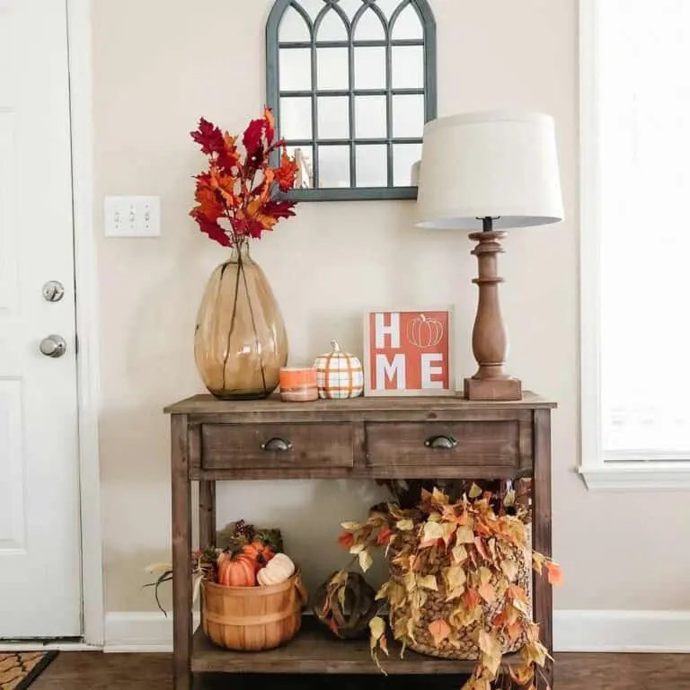 Fall Colors Entryway Decor
