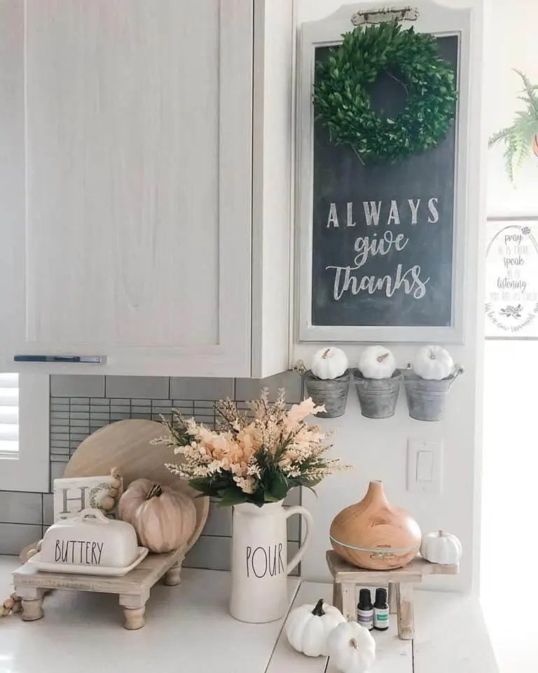 Fall Kitchen Chalkboard Decor