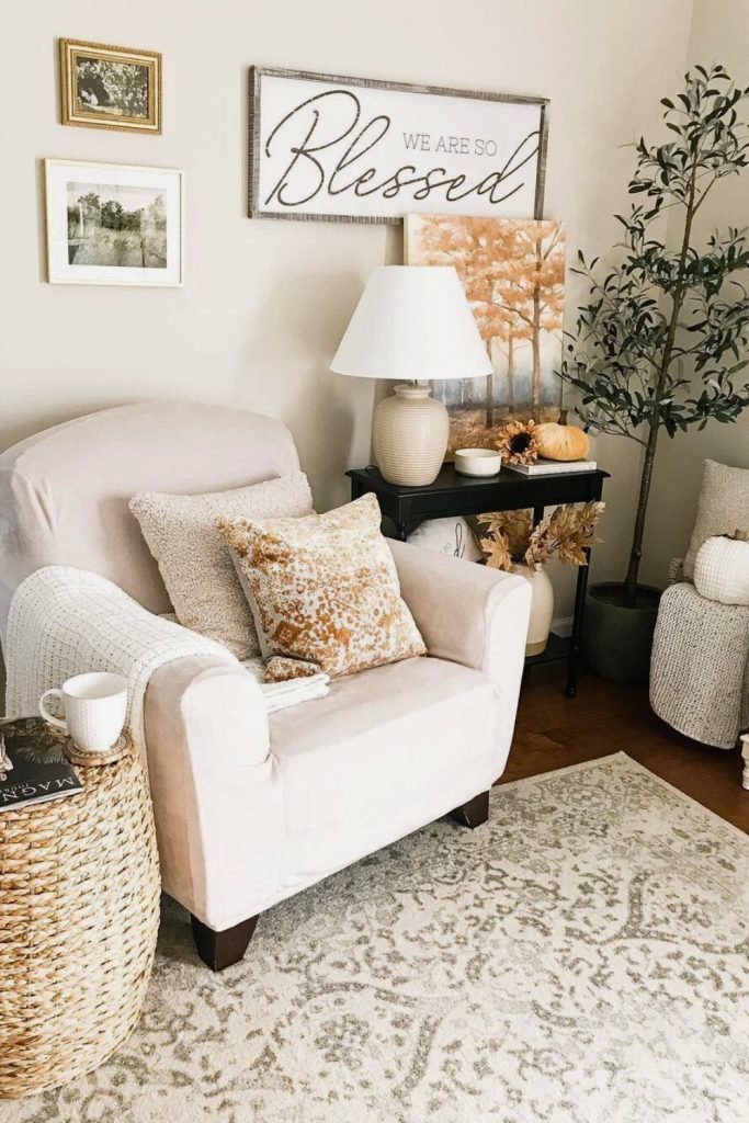 Fall Reading Corner Setup