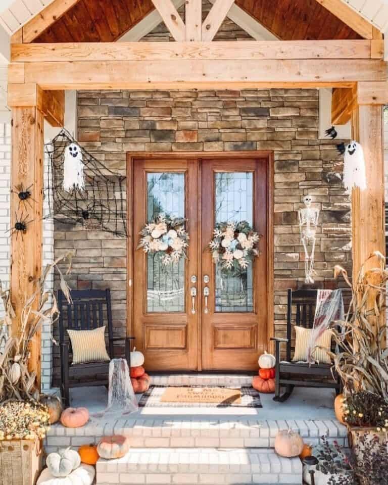 Fall Wreaths with Ghost Decor