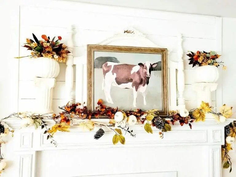Farmhouse Autumn Mantel Decor
