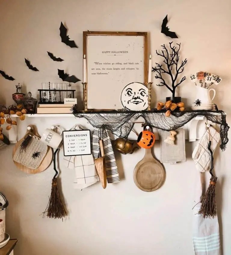 Farmhouse Halloween Shelf Display
