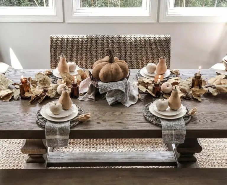 Farmhouse Table Fall Setup